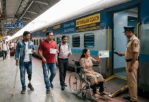 ಯುಡಿಐಡಿ ಕಾರ್ಡ್ ಗಳನ್ನು ಹೊಂದಿರುವ ವಿಶೇಷಚೇತನ ವ್ಯಕ್ತಿಗಳು ಮೇಲ್ / ಎಕ್ಸ್ ಪ್ರೆಸ್ ರೈಲುಗಳಲ್ಲಿ ಕಾಯ್ದಿರಿಸದ ದಿವ್ಯಾಂಗಜನ ಬೋಗಿಗಳಲ್ಲಿ ಪ್ರಯಾಣಿಸಬಹುದು